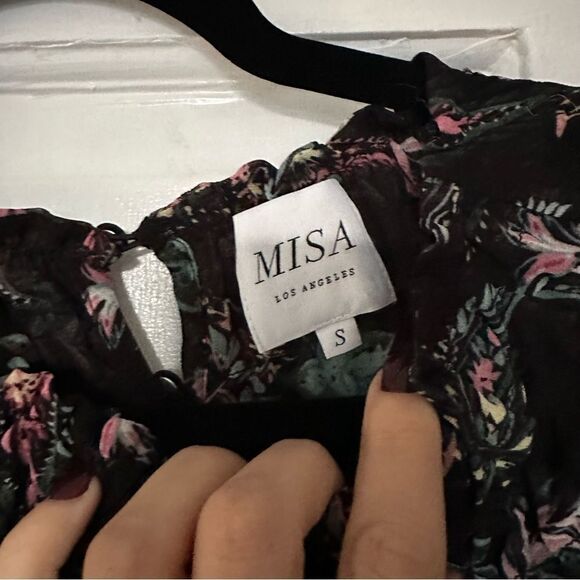 Misa Los Angeles Marin Dress In Enchanted Paisley Print Black - Picture 4 of 8